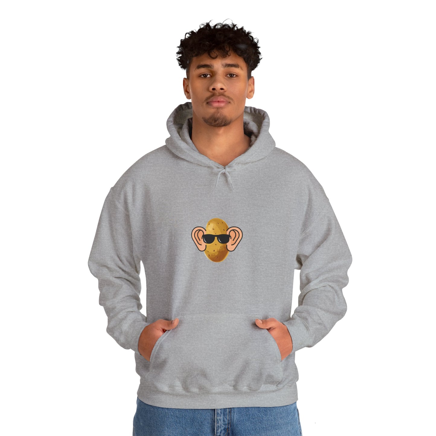 Grey Cool Potato Unisex College Hoodie